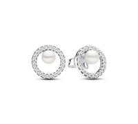 Pandora Treated Freshwater Cultured Pearl & Pavé Halo Stud Earrings