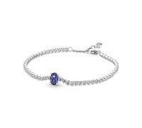 Pandora Timeless Sterling silver tennis bracelet with princess blue crystal and clear cubic zirconia, 16