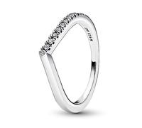 Pandora Timeless Wish Half Sparkling sterling silver ring with clear cubic zirconia, 48