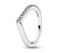 Pandora Timeless Wish Half Sparkling sterling silver ring with clear cubic zirconia, 52