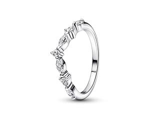 Pandora Timeless Wish Sparkling Alternating sterling silver ring with clear cubic zirconia