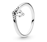 Pandora Timeless Women's Sterling Silver Classic Cubic Zirconia Wishbone Ring, Size 58, No Box