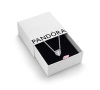 PANDORA Timeless Women's Sterling Silver Elevated Heart Cubic Zirconia Pendant Necklace, 45cm, With Gift Box