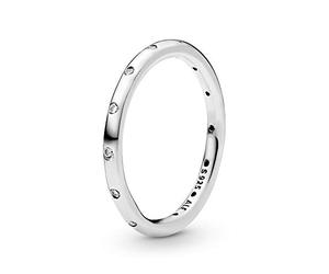 PANDORA Timeless Women's Sterling Silver Simple Sparkling Band Cubic Zirconia Ring, Size 50, No Box