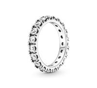 Pandora Timeless Women's Sterling Silver Sparkling Row Eternity Ring, Size 56, No Box