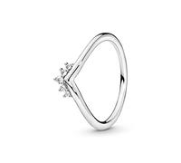 Pandora Timeless Women's Sterling Silver Tiara Cubic Zirconia Wishbone Ring, Size 58, No Box