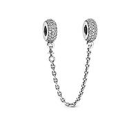 Pandora Timelss Pavé Silver safety chain with clear cubic zirconia