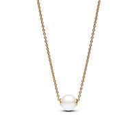 Pandora Treated Freshwater Cultured Pearl Collier Gold Necklace - 45cm
