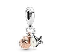 Pandora Treated Freshwater Cultured Pearl, Starfish & Shell Triple Dangle Charm 781690C01