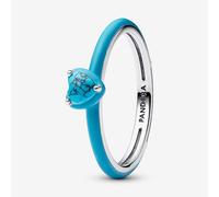 PANDORA Turquoise Coloured Heart Stone Ring 193828C01-54
