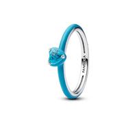 PANDORA Turquoise Heart Stone Ring Sterling Silver ME Collection Size 48 193828C01-48