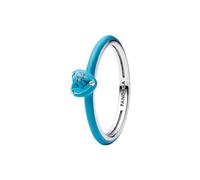 PANDORA Turquoise Heart Stone Ring Sterling Silver ME Collection Size 64 193828C01-64
