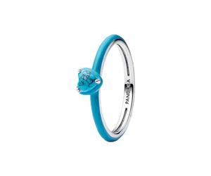 PANDORA Turquoise Heart Stone Ring Sterling Silver ME Collection Size 64 193828C01-64