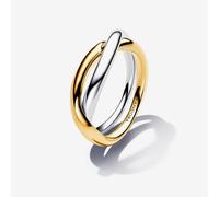 PANDORA Two Tone Entwined Bands Ring 163262C00-60