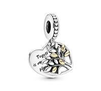 Pandora Two-Tone Family Tree Heart Dangle Charm 799161C00