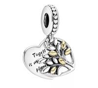 Pandora Two-Tone Family Tree Heart Dangle Charm 799161C00