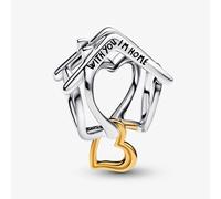 PANDORA Two Tone Home And Heart Charm 764145C00