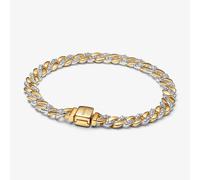 PANDORA Two Tone Pavé Cuban Chain Bracelet 564229C01-18