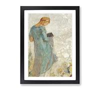 Pandora Vol.2 By Odilon Redon Classic Painting Framed Wall Art Print, Ready to Hang Picture for Living Room Bedroom Home Office Décor, Black A2 (64 x 46 cm)