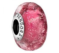 Pandora Wavy Fancy Pink Murano Glass Charm 798872C00