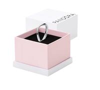 Pandora White rose sterling silver collier with white bioresin man-made mother of pearl and clear cubic zirconia, 45