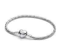 Pandora Women's Bracelet Faceted With Heart Clasp Silver 594236C00