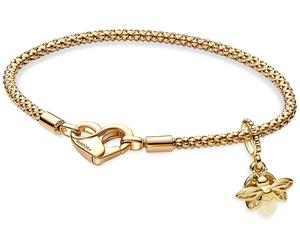 Pandora Women's Bracelet Gold Color Glowing Firefly Gift Set 682