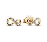 Pandora Women's Ear Studs Sparkling Infinity Gold Colored 268820C01