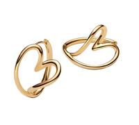 Pandora Women's Earrings Heart Hoops Gold Colored 263807C00