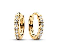 Pandora Women's Earrings Hoop Sparkling Embrace Gold 263015C01