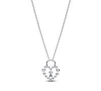 Pandora Necklaces Sparkling Heart Padlock Necklace 394416C01