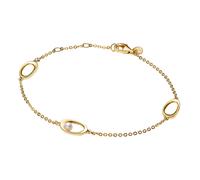 Pandora Womens Oval Pearl Charm Bracelet Gold Tone 564677C01 16 18 20 cm