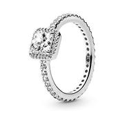 Pandora Women's Ring 925 Silver with timeless elegance - 190947CZ Zirconia White O-P