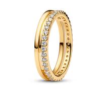 Pandora Women's Ring Double Band Gold Color 163799C01