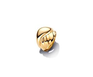 PANDORA Women's Ring Set Gold Color 163832C00 58/18.5 Sterling Silver Not a Gemstone