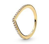 Pandora Women's Ring Sparkling Wishbone Gold Colored 168758C01