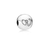 Pandora Women's Spacer Charm 925 Sterling Silver 792150CZ, Sterling Silver, Cubic Zirconia