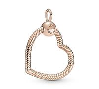 PANDORA Women's Sterling Silver Small O Pendant | Small O Charm-Holder Pendant in Sterling Silver, Inspired by the Pandora Crown O, Holds Up to Three Charms