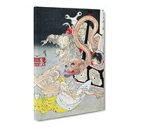 Pandoras Box By Tsukioka Yoshitoshi Canvas Print | Gallery Wrapped 30mm Frame Wall Art | 30x20 inches | Ready to Hang | Asian Picture | Living Room Bedroom Lounge Office