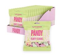 PANDY Candy Fluffy Clouds Sweets, Wild Strawberry & Green Apple Flavour Gummy Candies Bag, Only 1g Sugar & 70 Calories, 14x50g