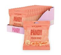 PANDY Candy Peach Rings, Only 1g Sugar & 70 Calories, Swedish Foam & Jelly Gummy Sweets,14x50g Bags