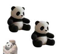 Pandy,The Pandy - Emotional Healing On Demand,Realistic Panda Plush For Emotional Support,Mimics Natural Movements For Realistic Comfort, With Hug-Like Design,Washable (2pcs)