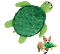 PandySarp Squeaky Sea Turtle Plush Dog Toy - Durable, Stuffing-Free Interactive Chew Toy for Small Dogs - Relieves Anxiety & Teething - Keeps Puppies Busy, No Mess, Perfect for Indoor Play (Green)
