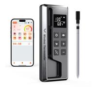 Paneceia Wireless Meat Thermometer Digital, 800FT Long Range Bluetooth Cooking Thermometer, Food Thermometer for Remote Monitoring of Grill, Oven, Smoker, Air Fryer, Rotisserie, iOS & Android App