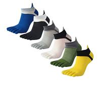 Panegy 6 Pairs Mens Toe Socks Cotton Sneaker Socks Short Breathable Sport Socks Running Socks