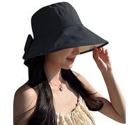 Panegy Fisherman Hat for Women Sun Hats Wide Brim Summer Beach Hat Outdoor Gardening Hat Neck Covering Packable Waterproof Hat for Camping Outdoor Black