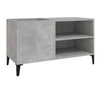 Panel Cabinet Concrete Grey Wood Material 84.5 x 38 x 48 cm with Metal Legs Storage Space for Records Living Room Office Sideboard Chest of Drawers Modern Organiser