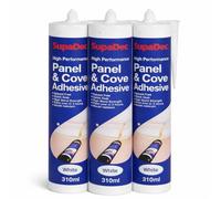 Panel & Cove Adhesive 300ml - 3 Pack | Wall Panel & Coving Adhesive | Quick Grab High Strength | Gap Filling, Mould Resistant, Paint Over in 2 Hours