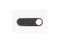 Panel Cover for Tesla for Model 3 Y 2018 2019 2020 2021 2022 Rear Trunk Switch Button Prompt Sticker Trim Panel Frame(Carbon Fiber red)
