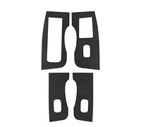 Panel Door Open Button Decoration Trim Fits Alcantara Material Compatible with Tesla Model Y Model 3 2017-2023 (Black 9002)